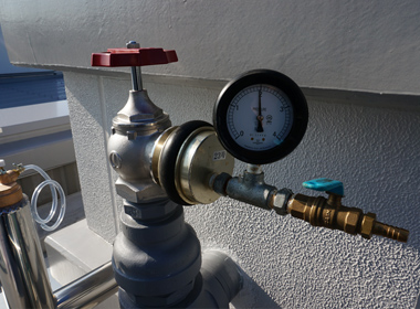 加圧・送水によるによる圧力保持の確認（１階→屋上）